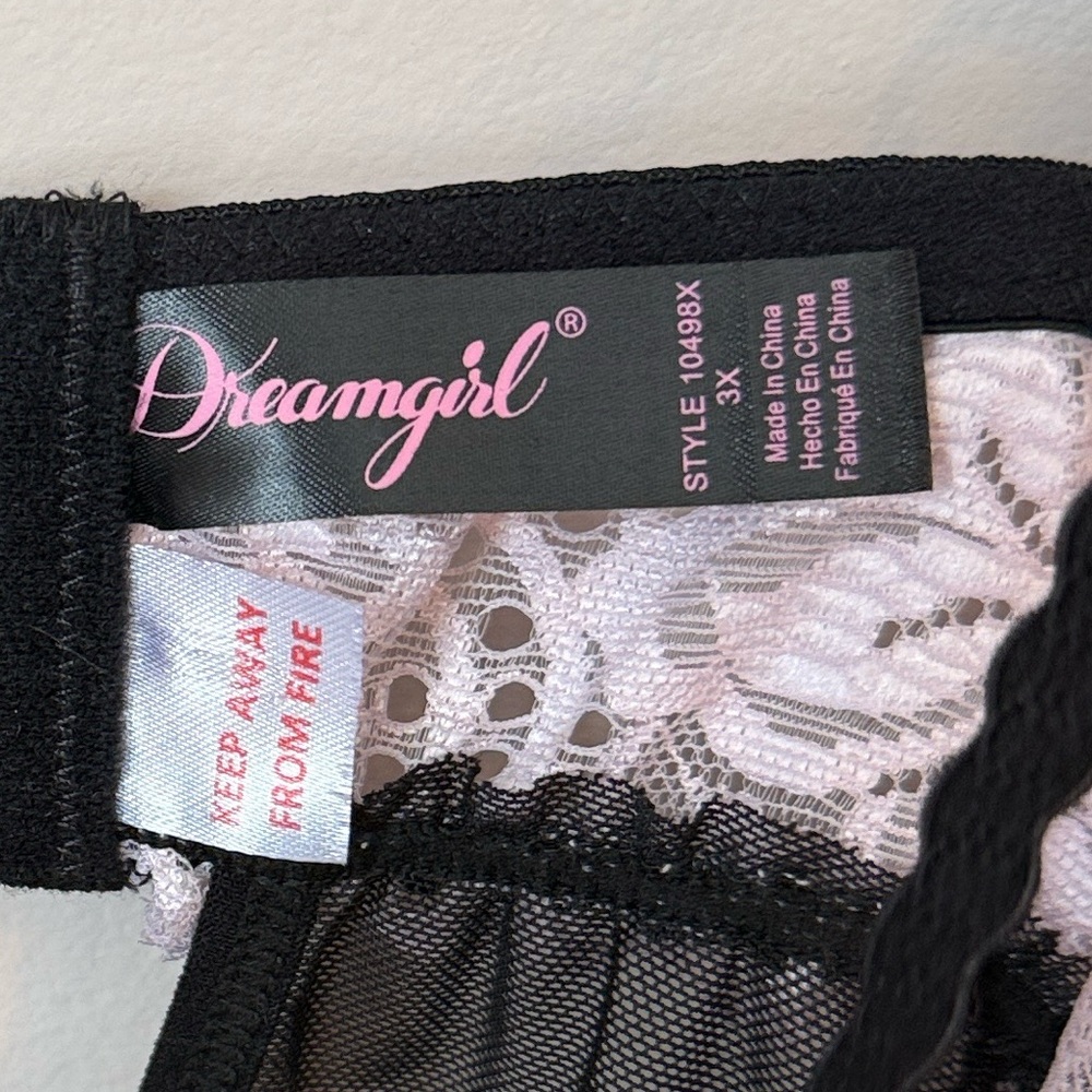 NWT Dreamgirl Sheer Sexy Babydoll Lingerie Underwire Adjustable Straps Size 3X - Picture 5 of 11